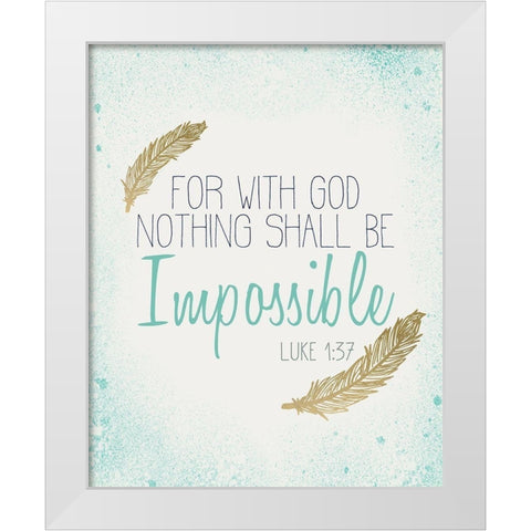 Impossible White Modern Wood Framed Art Print by Kimberly, Allen