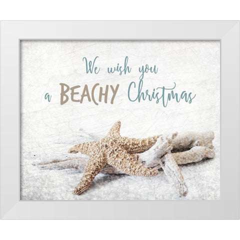 Beachy Christmas White Modern Wood Framed Art Print by Kimberly, Allen