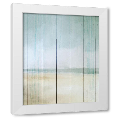 A Day at the Beach White Modern Wood Framed Art Print by Kimberly, Allen
