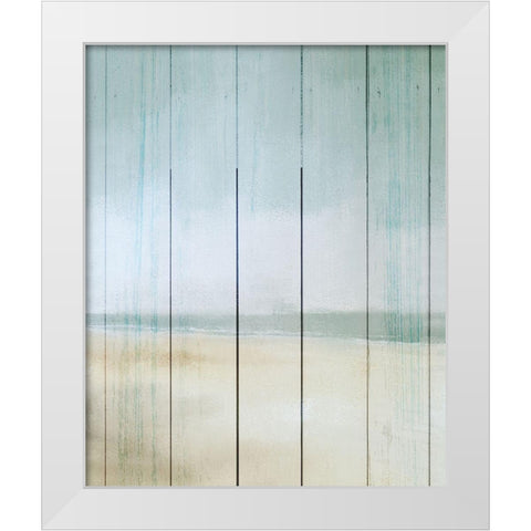A Day at the Beach White Modern Wood Framed Art Print by Kimberly, Allen
