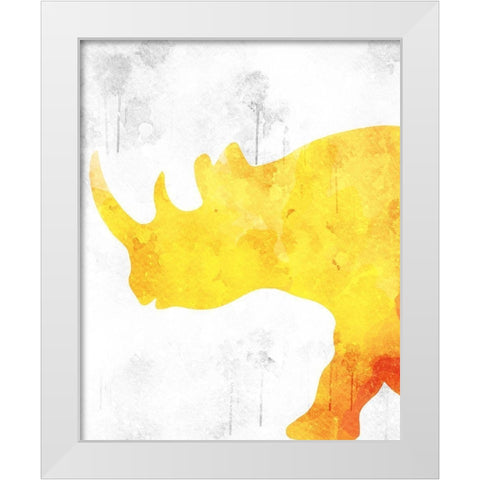 Watercolor Silhouette 4 White Modern Wood Framed Art Print by Kimberly, Allen