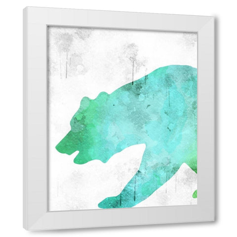 Watercolor Silhouette 6 White Modern Wood Framed Art Print by Kimberly, Allen