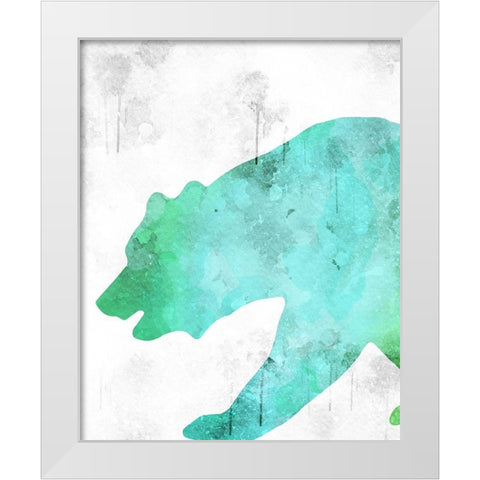 Watercolor Silhouette 6 White Modern Wood Framed Art Print by Kimberly, Allen