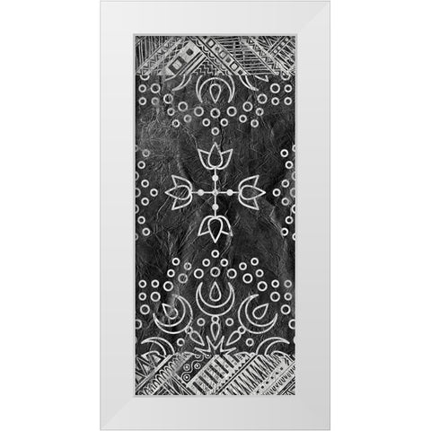 Patterned B  White Modern Wood Framed Art Print by Kimberly, Allen