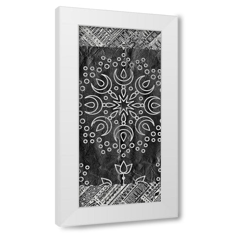 Patterned C White Modern Wood Framed Art Print by Kimberly, Allen
