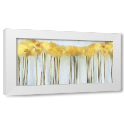 Yellow Fall White Modern Wood Framed Art Print by Kimberly, Allen
