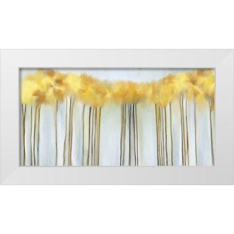 Yellow Fall White Modern Wood Framed Art Print by Kimberly, Allen