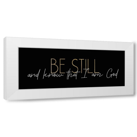 Be Still 1 White Modern Wood Framed Art Print by Kimberly, Allen