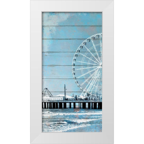 A Day at the Beach 1 White Modern Wood Framed Art Print by Kimberly, Allen
