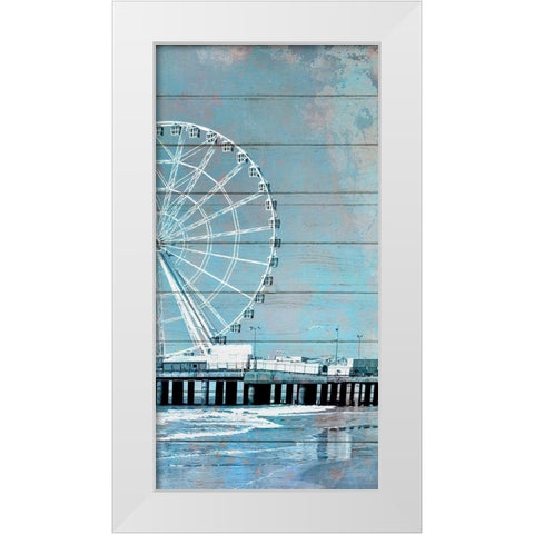 A Day at the Beach 2 White Modern Wood Framed Art Print by Kimberly, Allen