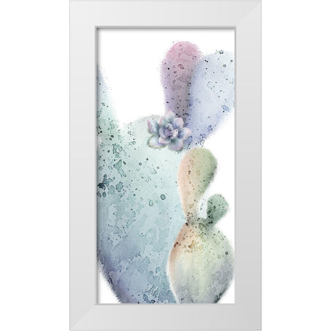 Succulent Speckled 1 White Modern Wood Framed Art Print by Kimberly, Allen