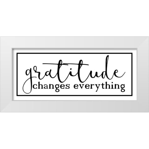 Gratitude Changes v2 White Modern Wood Framed Art Print by Kimberly, Allen