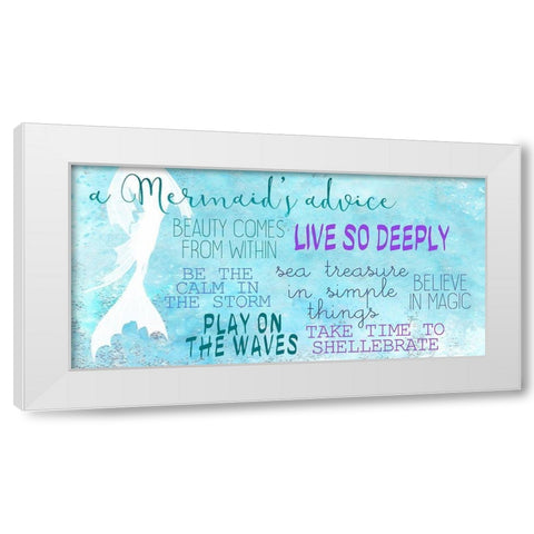Mermaids 6 White Modern Wood Framed Art Print by Kimberly, Allen