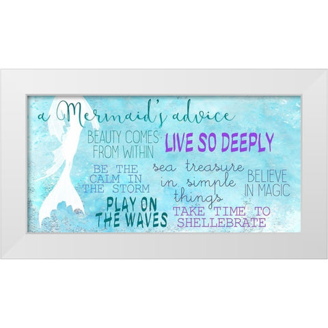 Mermaids 6 White Modern Wood Framed Art Print by Kimberly, Allen