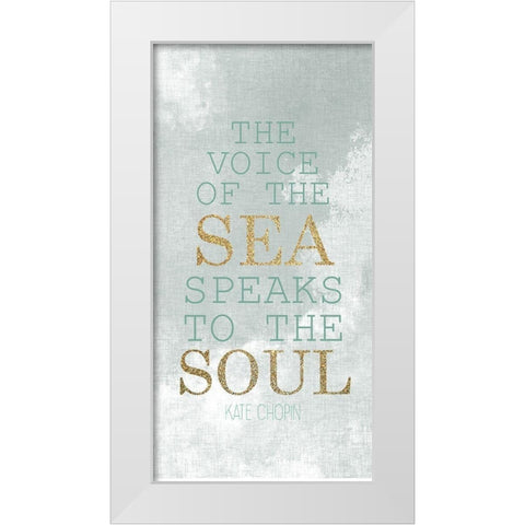 The Voice of the Sea 3 Gold White Modern Wood Framed Art Print by Allen, Kimberly