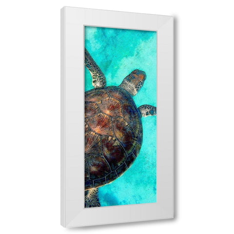 Sea Turtle 2 White Modern Wood Framed Art Print by Allen, Kimberly