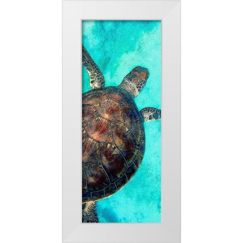 Sea Turtle 2 White Modern Wood Framed Art Print by Allen, Kimberly