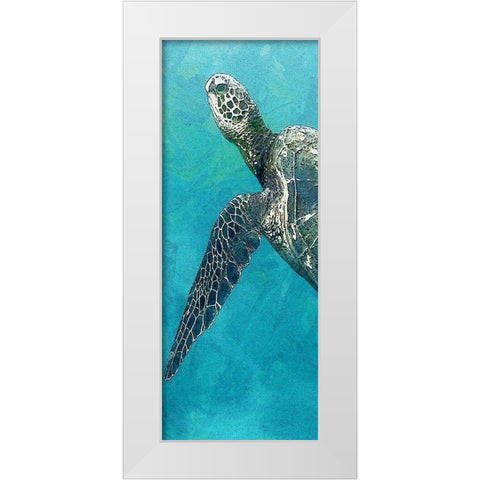 Sea Turtle 3 White Modern Wood Framed Art Print by Allen, Kimberly