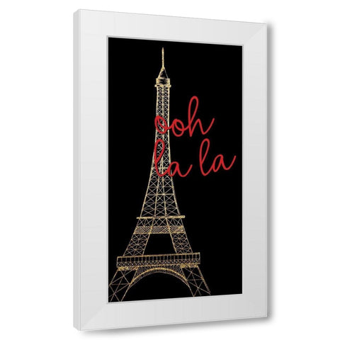 I Love Paris 3 V2 White Modern Wood Framed Art Print by Allen, Kimberly