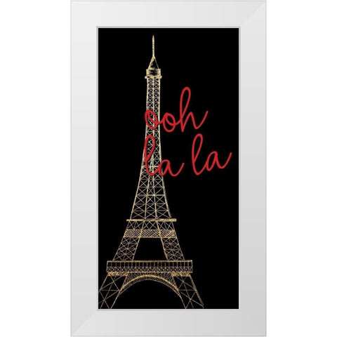 I Love Paris 3 V2 White Modern Wood Framed Art Print by Allen, Kimberly