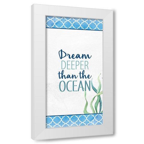 Bayside 10 White Modern Wood Framed Art Print by Allen, Kimberly