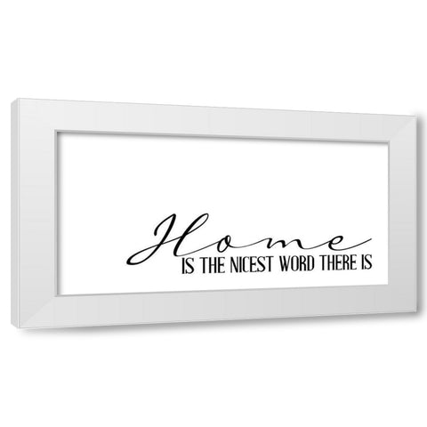 Home Is White Modern Wood Framed Art Print by Allen, Kimberly