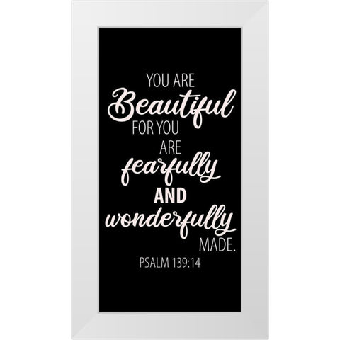Wonderfully Made 1 White Modern Wood Framed Art Print by Allen, Kimberly