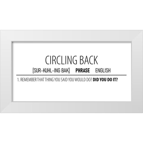 Circling Back White Modern Wood Framed Art Print by Allen, Kimberly