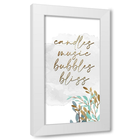 Candles and Music 6 White Modern Wood Framed Art Print by Allen, Kimberly