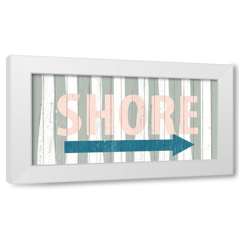 Shore Arrow White Modern Wood Framed Art Print by Allen, Kimberly