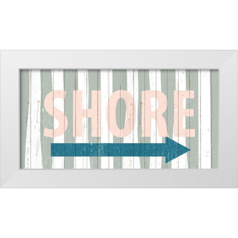 Shore Arrow White Modern Wood Framed Art Print by Allen, Kimberly