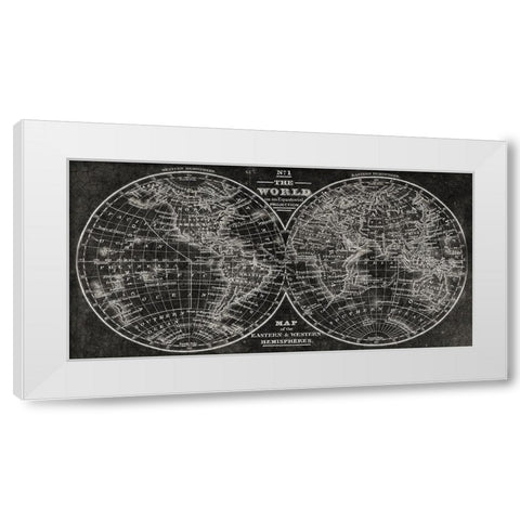 Eastern and Western Hemispheres White Modern Wood Framed Art Print by Allen, Kimberly