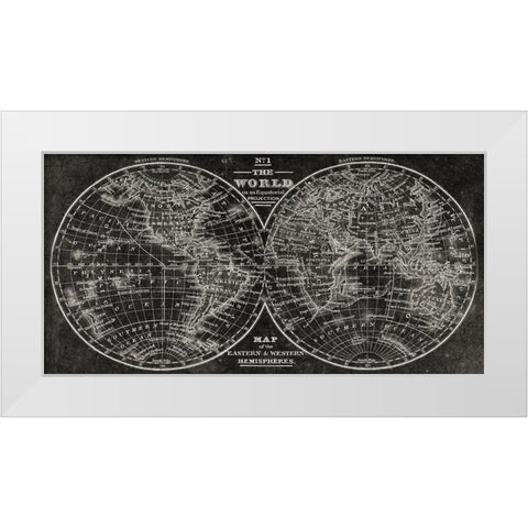 Eastern and Western Hemispheres White Modern Wood Framed Art Print by Allen, Kimberly