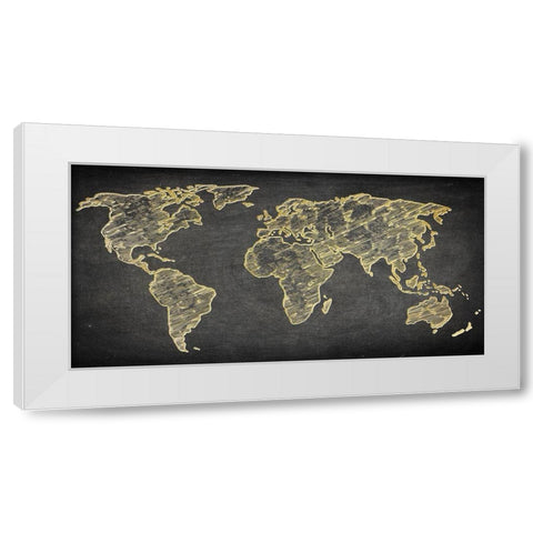 The World White Modern Wood Framed Art Print by Allen, Kimberly