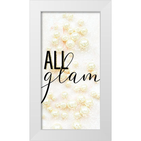 All Glam 1 White Modern Wood Framed Art Print by Allen, Kimberly