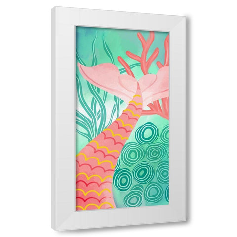 Mermaid Tail 1 White Modern Wood Framed Art Print by Allen, Kimberly