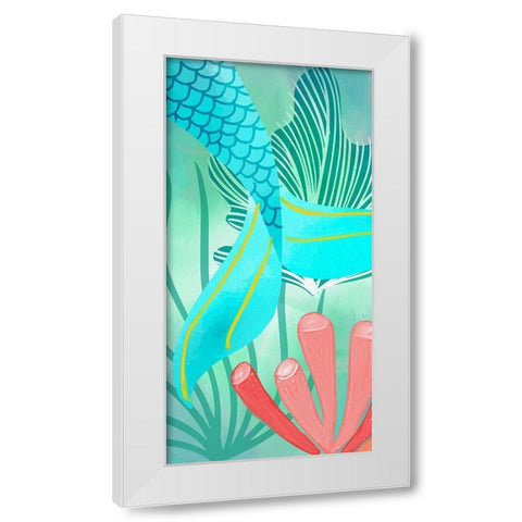 Mermaid Tail 2 White Modern Wood Framed Art Print by Allen, Kimberly