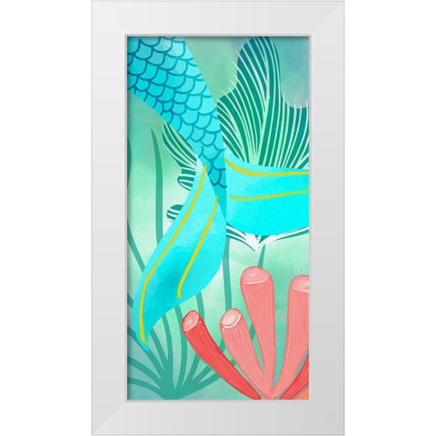 Mermaid Tail 2 White Modern Wood Framed Art Print by Allen, Kimberly