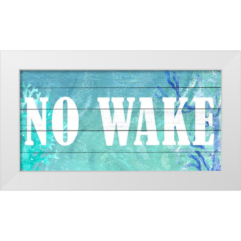 No Wake White Modern Wood Framed Art Print by Allen, Kimberly