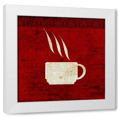 Red Coffee 2 White Modern Wood Framed Art Print by Allen, Kimberly