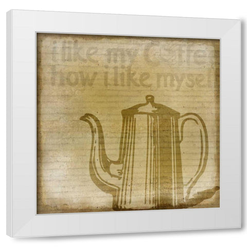 Coffee 2 White Modern Wood Framed Art Print by Allen, Kimberly