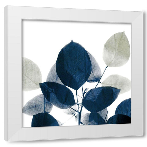 Midnight Leaves 1 White Modern Wood Framed Art Print by Kimberly, Allen