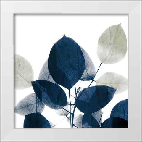 Midnight Leaves 1 White Modern Wood Framed Art Print by Kimberly, Allen