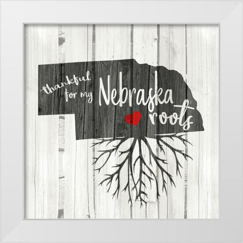 Nebraska Roots White Modern Wood Framed Art Print by Kimberly, Allen