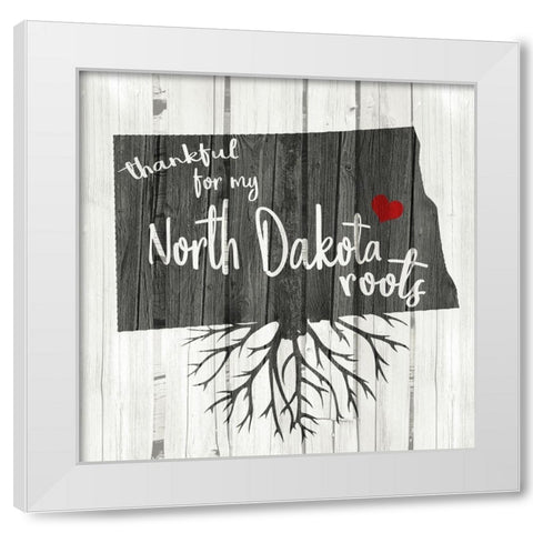 ND Roots White Modern Wood Framed Art Print by Kimberly, Allen