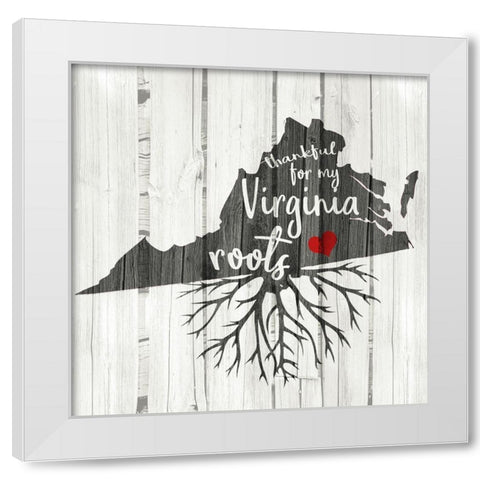 VA Roots White Modern Wood Framed Art Print by Kimberly, Allen