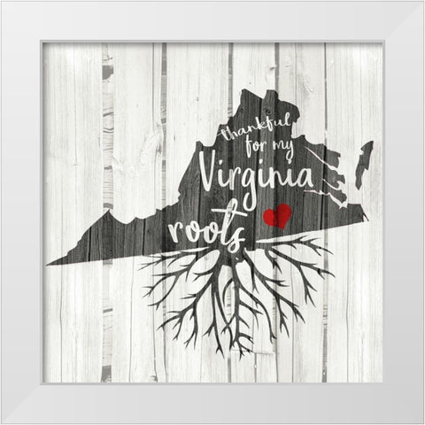 VA Roots White Modern Wood Framed Art Print by Kimberly, Allen