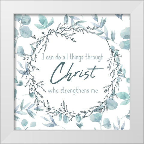 I can Do All Things White Modern Wood Framed Art Print by Kimberly, Allen