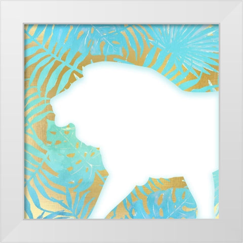 On Jungle Safari 3 White Modern Wood Framed Art Print by Kimberly, Allen