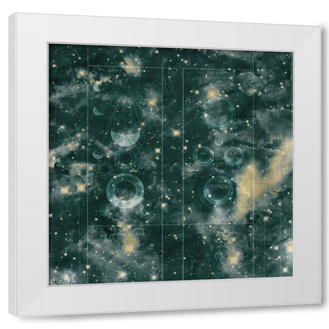 Celestial 4 White Modern Wood Framed Art Print by Kimberly, Allen